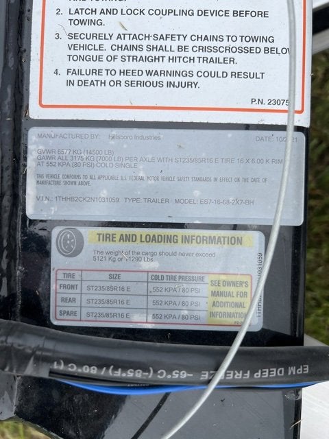 2022 HILLSBORO ENDURA ES7-16-68 Base