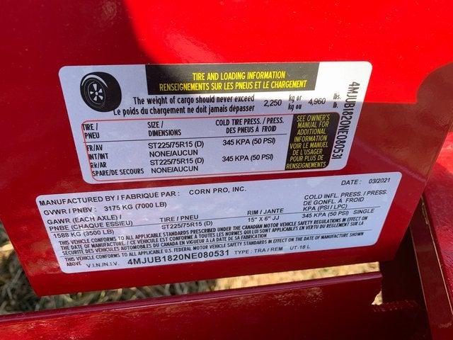 2022 CORN PRO UT-18 Base